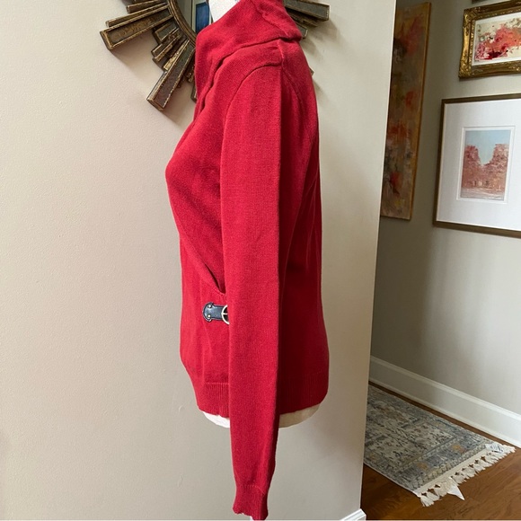 ETCETERA Red Buckle Sweater - Picture 4 of 7